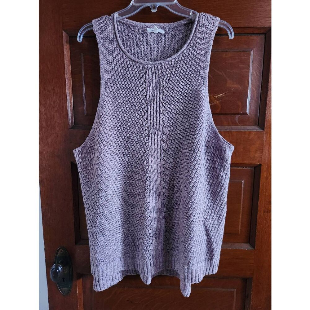 Maurices Light Lavender Gray Sleeveless Knit Sweater Tank XXL